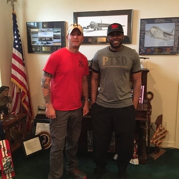 John Ring and Jimmy Matthews are walking across the country to raise awareness of veterans’ issues and to raise funds for Buddy Watch Inc.